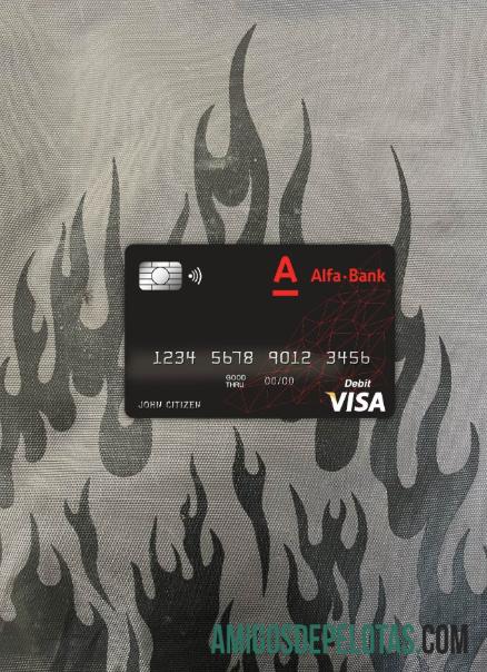 Bielorrússia Alfa Bank Visa Card Photolook Front exemplo